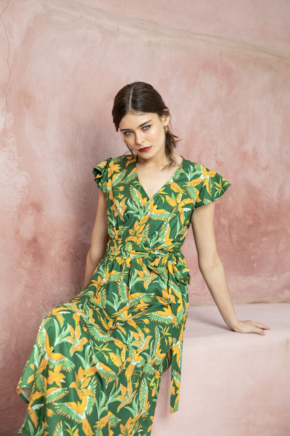 Macaw Midi Dress Daphne Alex Designs
